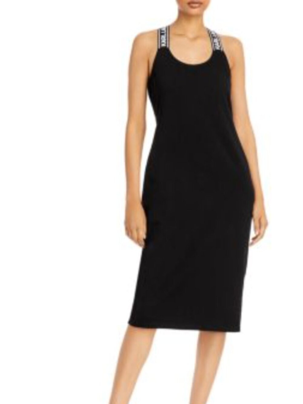 Little black dress crossed straps